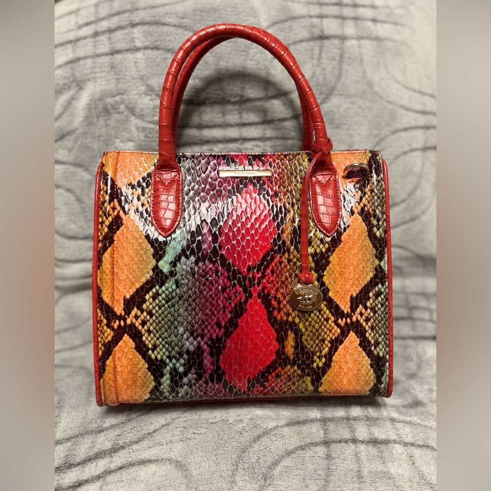 Brahmin Red Dragon Caroline bag small